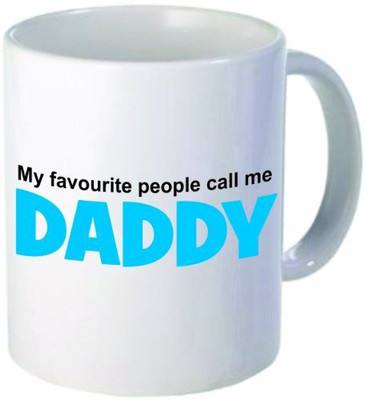 

Rikki Knight LLC Favourite People Call Me Daddy - Quote -11 oz Ceramic Coffee Cup Ceramic Mug(60 ml), Multicolor