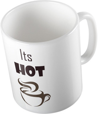 

MiiCreations Printed ,Its Hot Ceramic Mug(325 ml), Multicolor