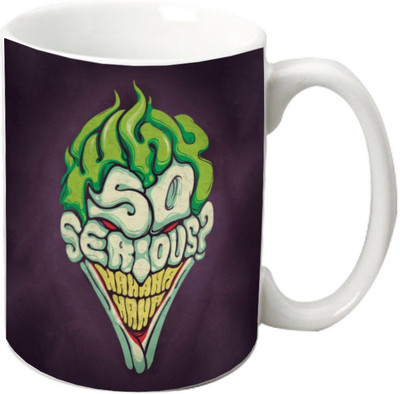 

Maison N Mode So Serious Coffee Ceramic Mug(330 ml), Multicolor