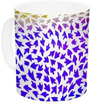

Kess InHouse InHouse Sreetama Ray Aqua Arrows Blue Purple Ceramic Coffee, 11 oz, Multicolor Ceramic Mug(60 ml)