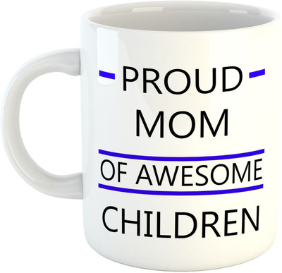 

Deeher Gifts Proud Mom Ceramic Mug(330 ml), Multicolor