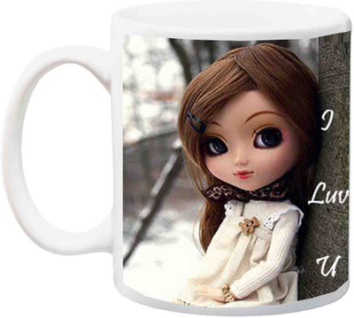 

ME&YOU Gift for Husband/Wife/Boyfriend/Girlfriend/Couple On Valentine's Day Or Anniversary;Girl 2 Printed Ceramic Mug(325 ml), Multicolor