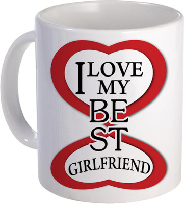 

SKY TRENDS I Love My Best Girlfriend Superb Gift For Birthday And VAlentine Day Design (142) Ceramic Mug(320 ml), White