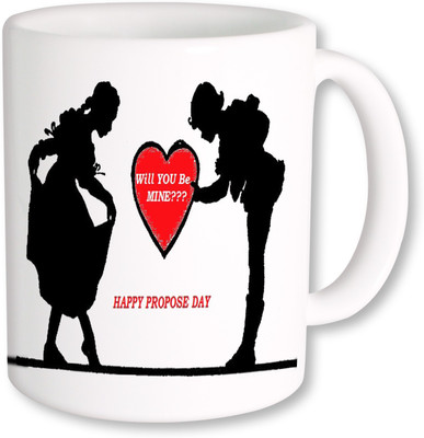 

PhotogiftsIndia Happy Propose Day Will You Be Mine Ceramic Mug(325 ml), Multicolor