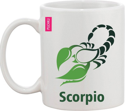 

Ashvah Scorpio Ceramic Mug(350 ml), Multicolor