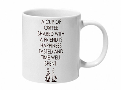 

Mooch Wale Coffee Shared With Friends Ceramic Mug(325 ml), Multicolor