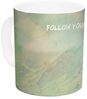 

Kess InHouse InHouse Robin Dickinson Follow Your Own Arrow City Landscape Ceramic Coffee, 11 oz, Multicolor Ceramic Mug(60 ml)