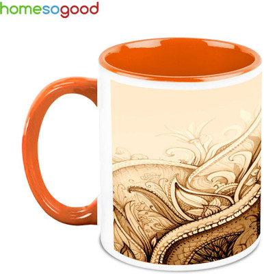 Homesogood The Ancient Art Ceramic Mug(325 ml) Homesogood The Ancient Art Ceramic Mug(325 ml)