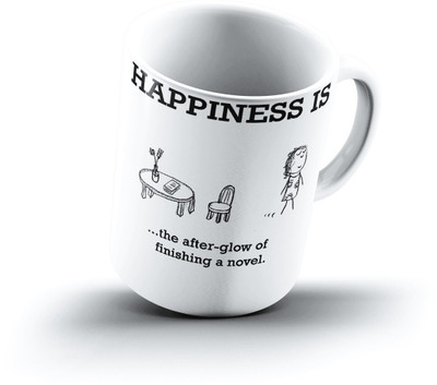 

Ucard Happiness Is2055 Bone China, Ceramic, Porcelain Mug(325 ml), Multicolor