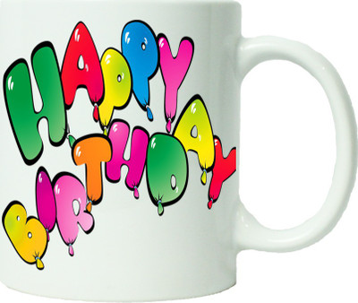 

Maison N Mode Happy Birth Day Kids Coffee Ceramic Mug(330 ml), Multicolor