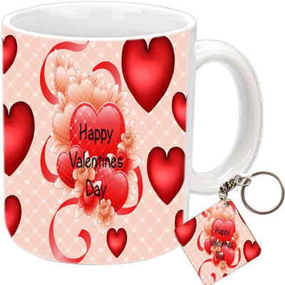 

Raj Laxmi Heart gift valentine white Ceramic Mug(388 ml)