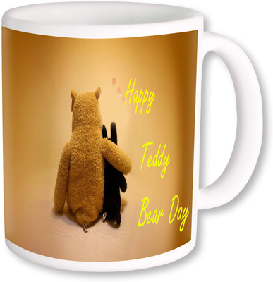 PhotogiftsIndia Happy Teddy Day Ceramic Mug(325 ml)