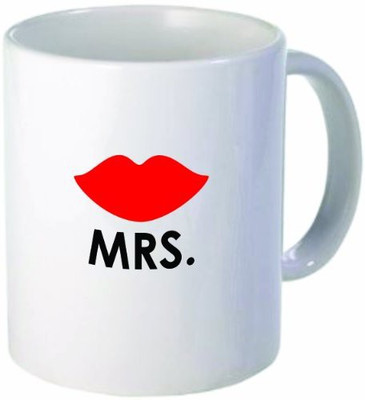 

Rikki Knight LLC Knight Mrs. Lips Funny11 oz Ceramic Coffee Cup Ceramic Mug(60 ml), Multicolor