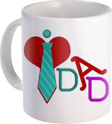 

SKY TRENDS Gift For Father Printed White Ceramic Coffee 350 ML Ceramic Mug(350 ml), Multicolor