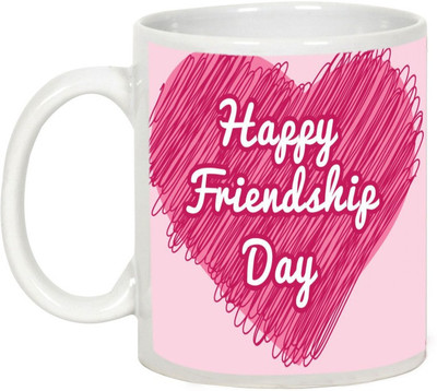

AllUPrints Friendship Day Gifts - Happy Friends Day In Sweet Heart Ceramic Mug(325 ml), White