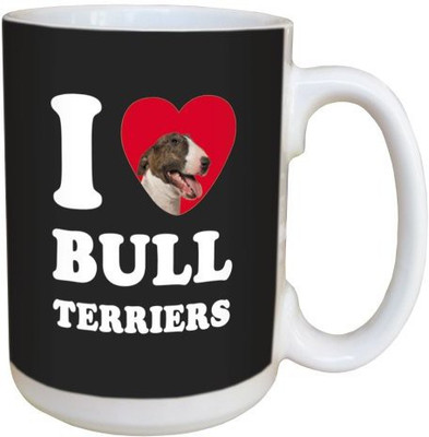 

Tree Free Free Greetings LM45023 I Heart Bull Terriers Ceramic with Full-Sized Handle, 15-Ounce, Brown and White Ceramic Mug(60 ml), Multicolor