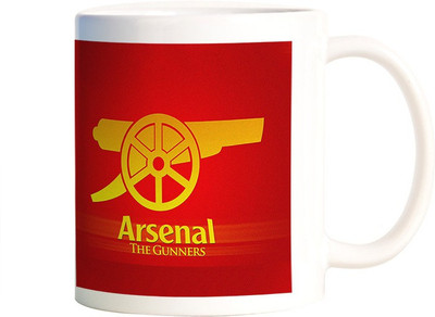 

Rangeele Inkers Arsenal Fc Gunners Ceramic Mug(300 ml), Multicolor
