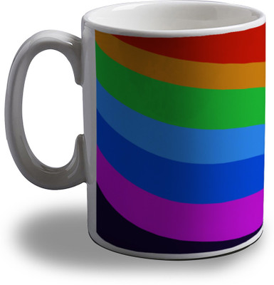 

Artifa Colors Rainbow Porcelain, Ceramic Mug(350 ml), Multicolor