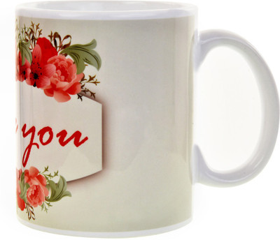 

Halowishes I Love You Quote Ceramic Mug(325 ml), Multicolor