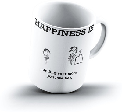 

Ucard Happiness Is2192 Bone China, Ceramic, Porcelain Mug(325 ml)