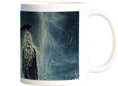 

Rangeele Inkers Khaleesi dragon Ceramic Mug(300 ml), Multicolor