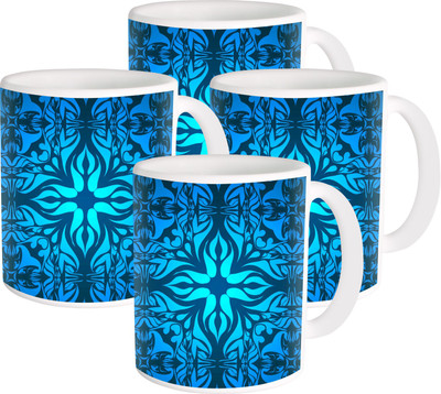 

Heyworlds pattern design 01 Ceramic Mug(325 ml, Pack of 4), Multicolor