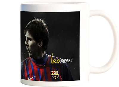 

Rangeele Inkers Leo Messi Ceramic Mug(300 ml), Multicolor