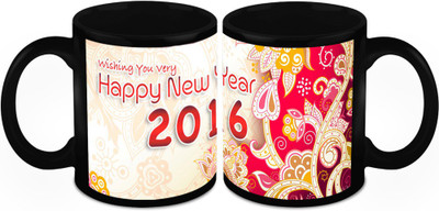 

Homesogood New Year Full Of Fragrance Ceramic Mug(325 ml, Pack of 2)
