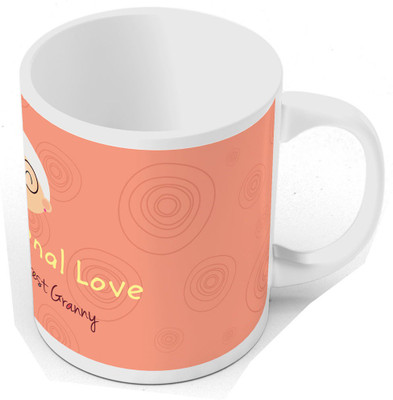 

Tradition India Unconditional Love Printed Coffee For Grandma 508 Ceramic Mug(300 ml), Pink
