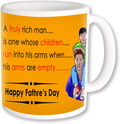 

PhotogiftsIndai Happy Father's Day 128 Ceramic Mug(325 ml), Multicolor