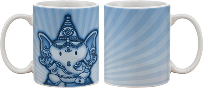 

Artifa Lord Ganesh Porcelain, Ceramic Mug(350 ml), Multicolor