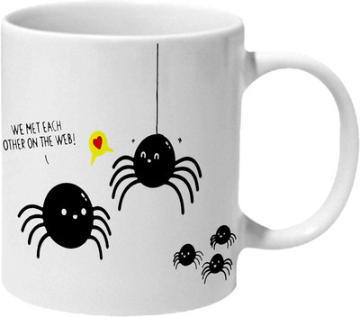 Mooch Wale We Met Each Other On The Web Ceramic Coffee Mug(325 ml)
