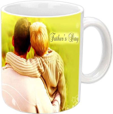 

Raj Laxmi Caring Dad With His Son White Ceramic Mug(350 ml)