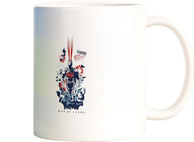 

Rangeele Inkers Man OF Steel Artwork Ceramic Mug(300 ml), Multicolor