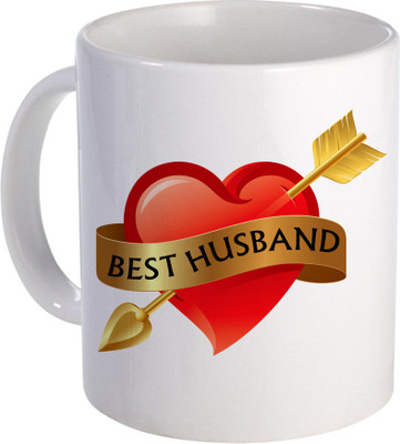 

SKY TRENDS Best Husband for Best Gift For Birthday Anniversery And Valentine DAy Design (137) Ceramic Mug(320 ml), White