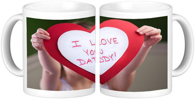 

Shopmillions Love You Daddy Ceramic Mug(300 ml), Multicolor