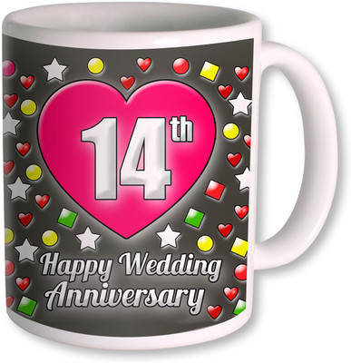 

PhotogiftsIndia Gifts For 14th Wedding Anniversary Coffee Ceramic Mug(350 ml), White