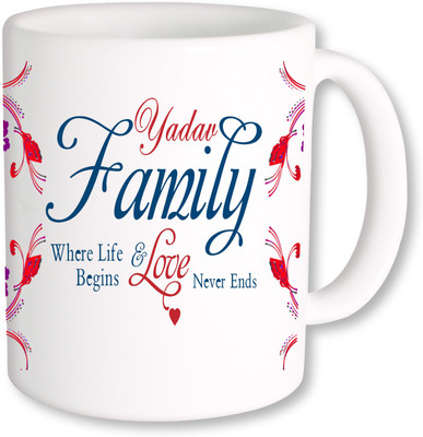 

PhotogiftsIndia Yadav Family Ceramic Mug(325 ml), Multicolor