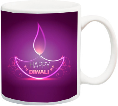 

ME&YOU Special Diwali Gift;Perfect for Family , Friends,Neighbours Ceramic Mug(325 ml), Multicolor