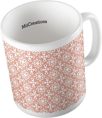

MiiCreations Printed Patterns Ceramic Mug(325 ml), Multicolor