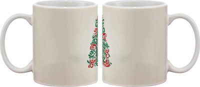 

Artifa Colourful Christmas Tree Artistic Porcelain, Ceramic Mug(350 ml), Multicolor