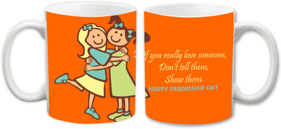 

Empression Happy Friendship Day WHTA117 Ceramic Mug(325 ml), Multicolor