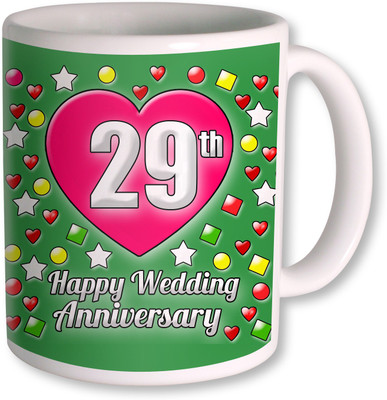 

PhotogiftsIndia Gifts For 29th Wedding Anniversary Coffee Ceramic Mug(350 ml), White