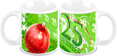 

Homesogood Its Christmas Time Ceramic Mug(325 ml, Pack of 2)