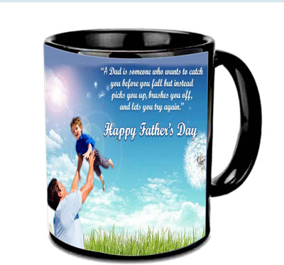 

Raj Laxmi Nice Caption About Dad With Nature View Multicolor Ceramic Mug(3.5 ml), Black