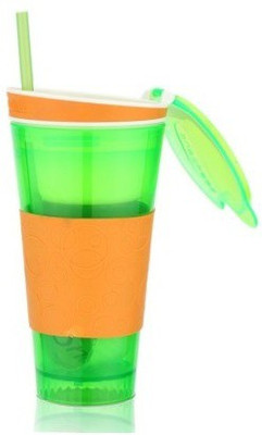 

Craftzcreation Snackeez Multi Purpose Drink & Snack Travel Cup Plastic Mug(550 ml), Green