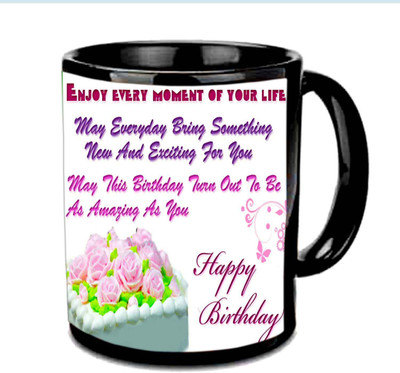 

Raj Laxmi creamypie cake black Ceramic Mug(350 ml)