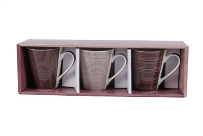 

Sivica M804 Ceramic Mug(400 ml, Pack of 3), White