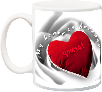 

ME&YOU Valentine's Day Gift For Him/Her/Girlfriend/Boyfriend ; My Heart Is Forever Yours Printed Ceramic Mug(325 ml), Multicolor