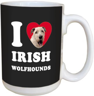 

Tree Free Free Greetings LM45070 I Heart Irish Wolfhounds Ceramic with Full-Sized Handle, 15-Ounce, White Ceramic Mug(60 ml), Multicolor